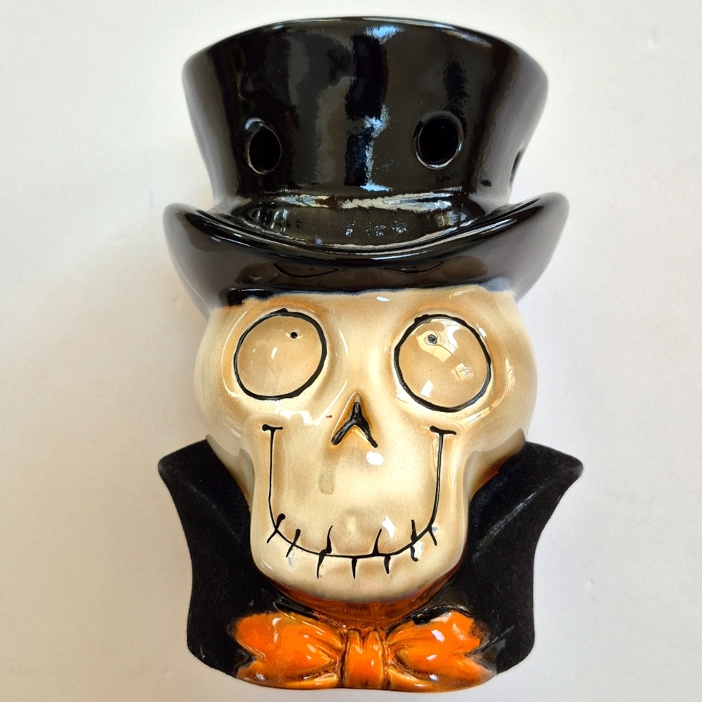 Vintage Yankee Candle Boney Bunch Reaper Skeleton Wax Melt Tea Candle Holder